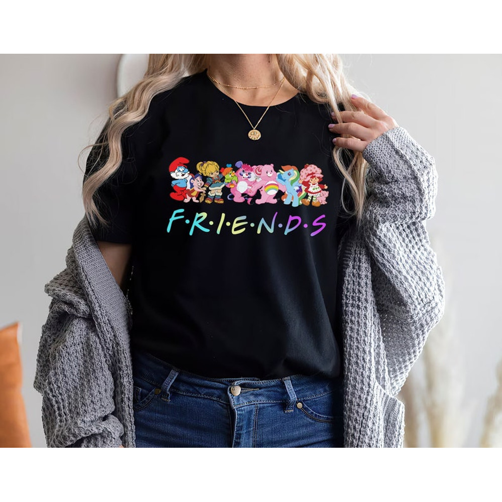 Cartoon Friends Nostalgia Shirt, Vintage 80s Cartoon Sweatshirt, Rainbow Brite and Strawberry Shortcake1.jpg