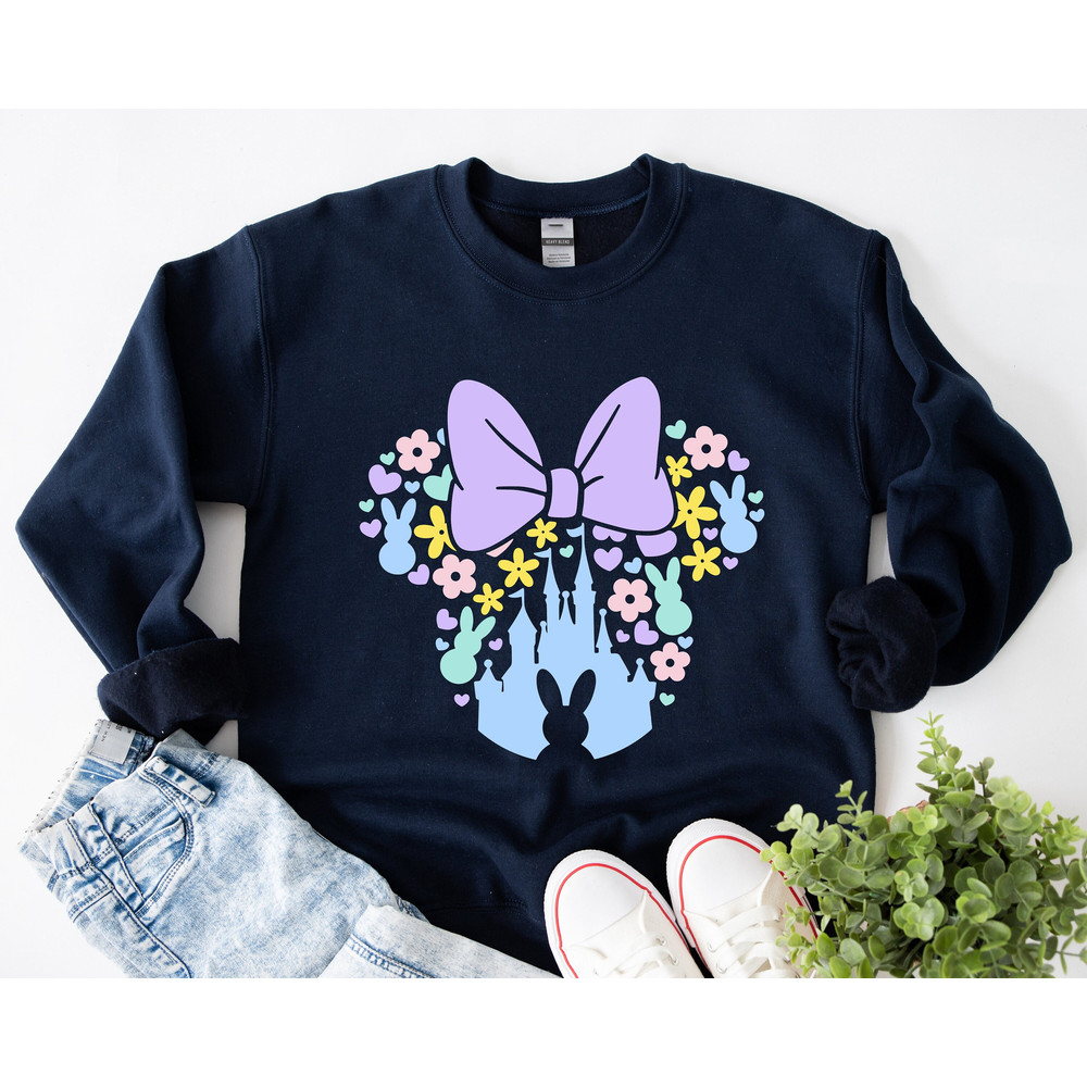 Disney Easter Bunny T-shirt, Minnie Mouse Easter Egg Hunter Shirts, Walt Disney Castle Sweatshirt, Disneyland Minnie Bow Shirt For Kids.jpg