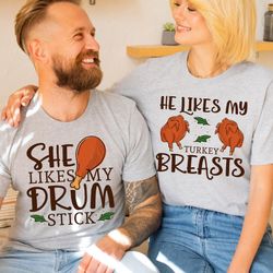 Family Couple Thanksgiving Shirt, Funny Matching Family T-Shirt, 115