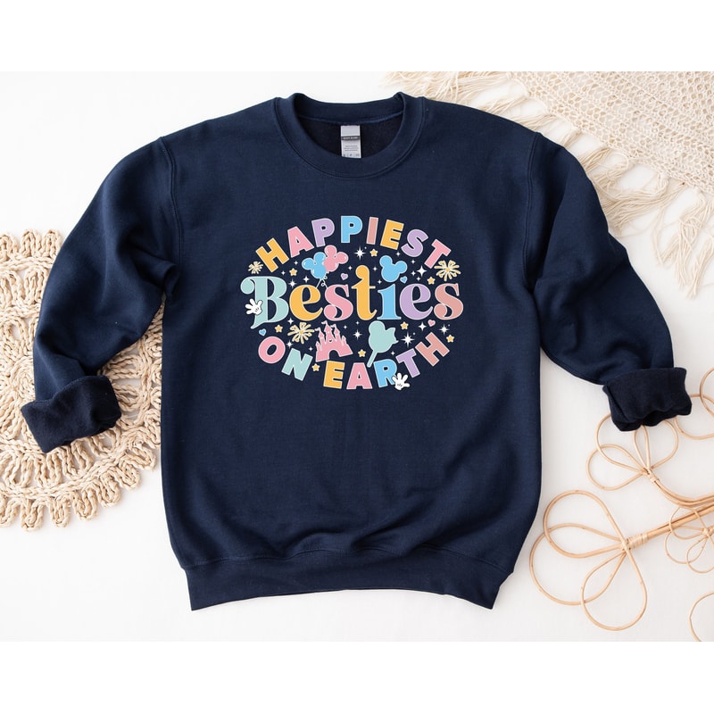 Happiest Besties On Earth Shirt, Disney Theme Park Shirt, WDW Family Shirts, Disney Friends Shirt, Disneyland Shirt, Disney World Shirt.jpg