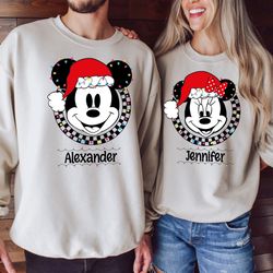 Mickey And Minnie Christmas Sweatshirt, Disney Christmas Family Shirt, 214