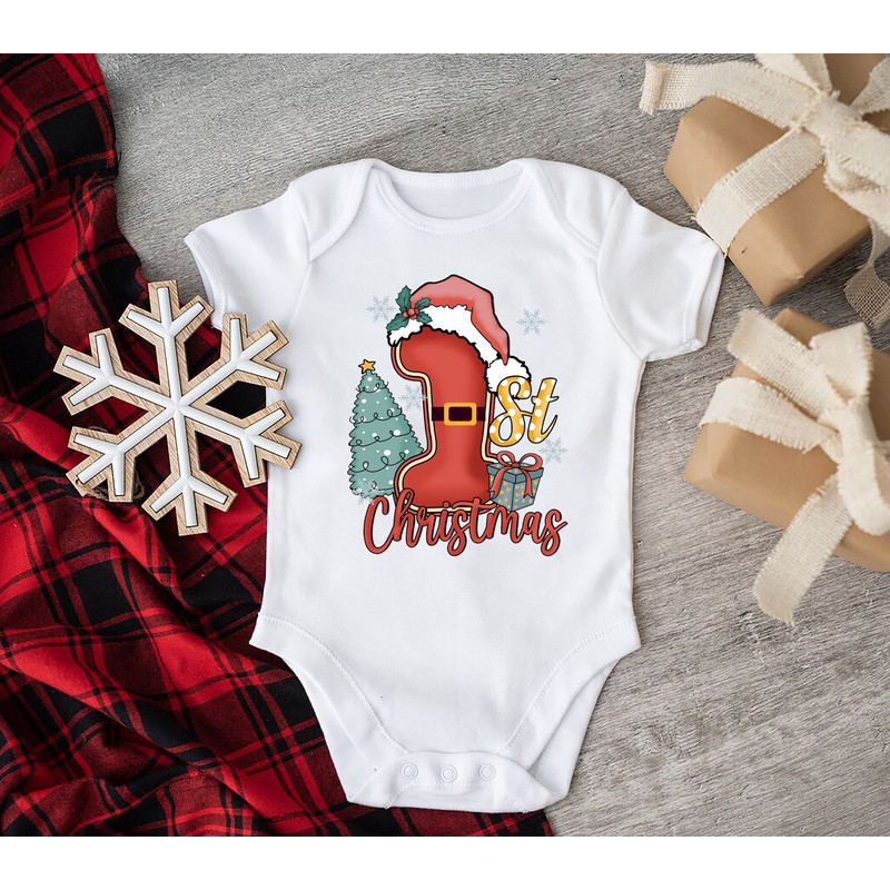 My 1st Christmas Shirt, My First Christmas Santa Hat Shirt, Baby 1st Christmas Shirt, Cute Christmas Shirt, Cute Christmas Onesie.jpg
