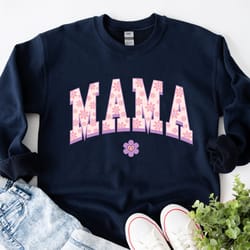 pink floral mama sweatshirt, mothers day shirt, 240