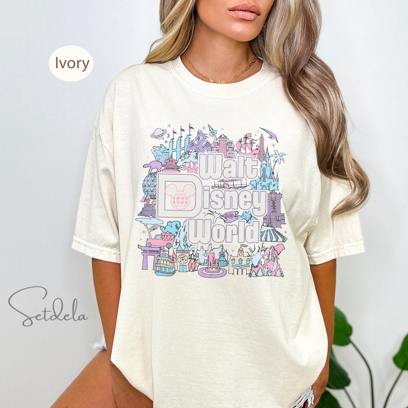 Retro Walt Disney World Comfort Colors Shirt, Disneyworld Shirt, Vintage Disney Shirt, Disneyland Shirt, Disney Trip Shirt, Disney Group Tee.jpg