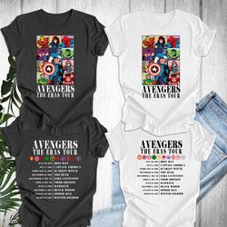 Avengers The Era Tour Shirt, Spiderman Shirt, Superhero Fami, 6