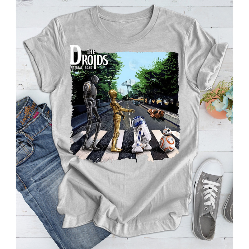 Star Wars Shirt, Droids Abbey Road T-Shirt, Movie Music Mashup Adults Gift For Men T Shirt, Disney Shirt, Starwars Shirts, Star Wars Gift.jpg