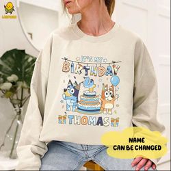 custom bluey birthday shirt, bluey birthday party t-shirt cu, 31