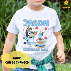 custom bluey birthday shirt, bluey birthday party t-shirt cu, 32