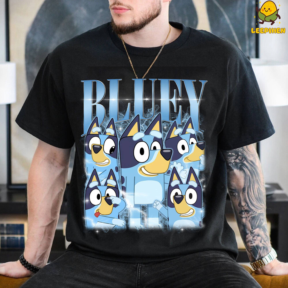 Vintage Bluey Shirt  Bluey Bootleg Shirt  Photo Bootleg Shirt  Change Your Design Here Shirt  Blue Dog Shirt  Heeler Family Shirt.jpg