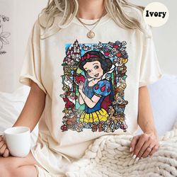 comfort colors snow white stained glass shirt, snow white shirt, 10