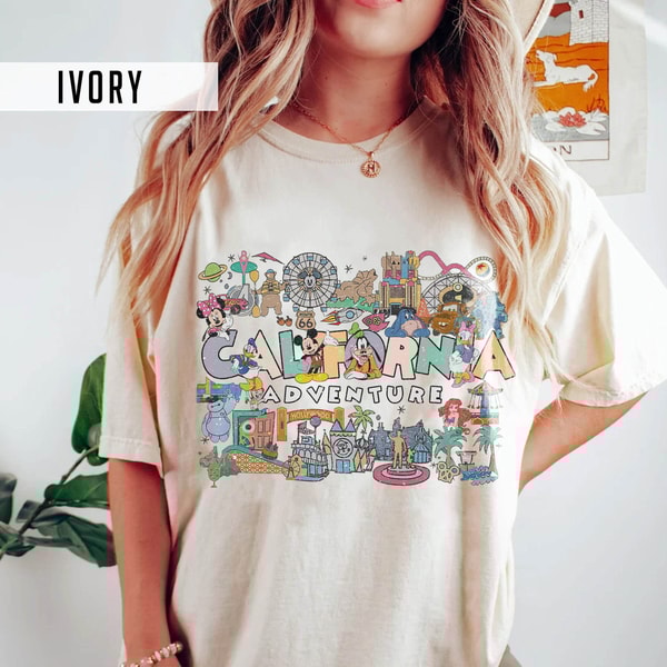 Retro Disneyland California Adventure Comfort Colors Shirt, Disneyland Family Shirts, California Adventure Tee, Disneyland Trip Shirt.jpg