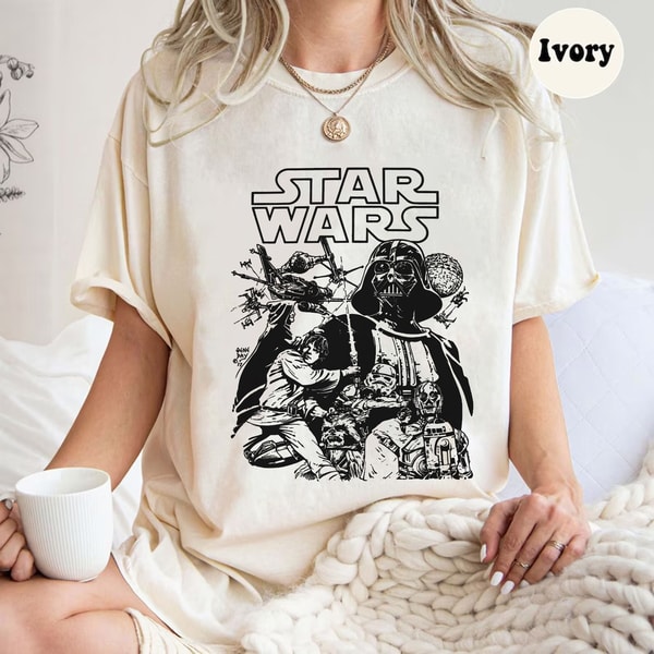 Retro Star Wars Comfort Colors Shirt, Starwars Disneyland Shirt, Disney Star Wars Shirt, Star Wars Characters Shirt, Disney Trip 2024 Shirt.jpg