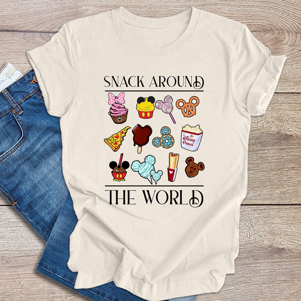 Snacking Around The World Shirt, Disney Snacks Shirt, Disney Family Shirt, Disney Vacation Shirt, Disney Matching Shirt, Disney Trip Shirt.jpg