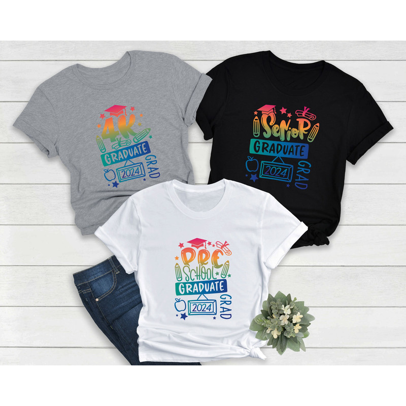 2024 Kindergarten School grad shirt - Boy Girl Graduation shirt - Kids School Grad Tee,Graduation Shirt,Class of 2024,Group Graduation Shirt.jpg