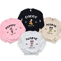 custom name family disney sweatshirt,personalized family mat
