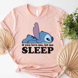 disney stitch if you love me let me sleep shirt, disney retr