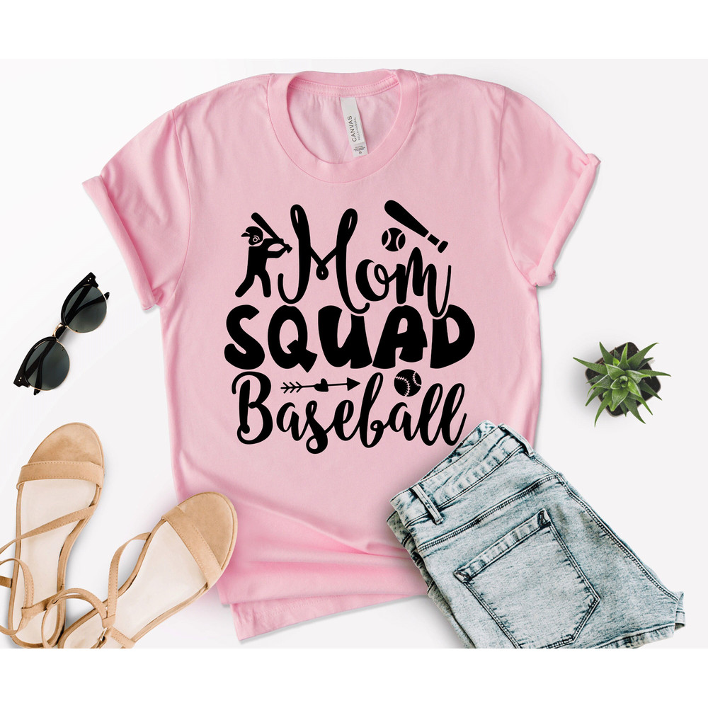 Baseball Tee, Baseball Mom Squad Gift, Baseball Mama Tee, Mom Squad Shirt, Baseball Mom Shirt, Game Day Tee, Baseball Shirt, Sports Mom Tee.jpg