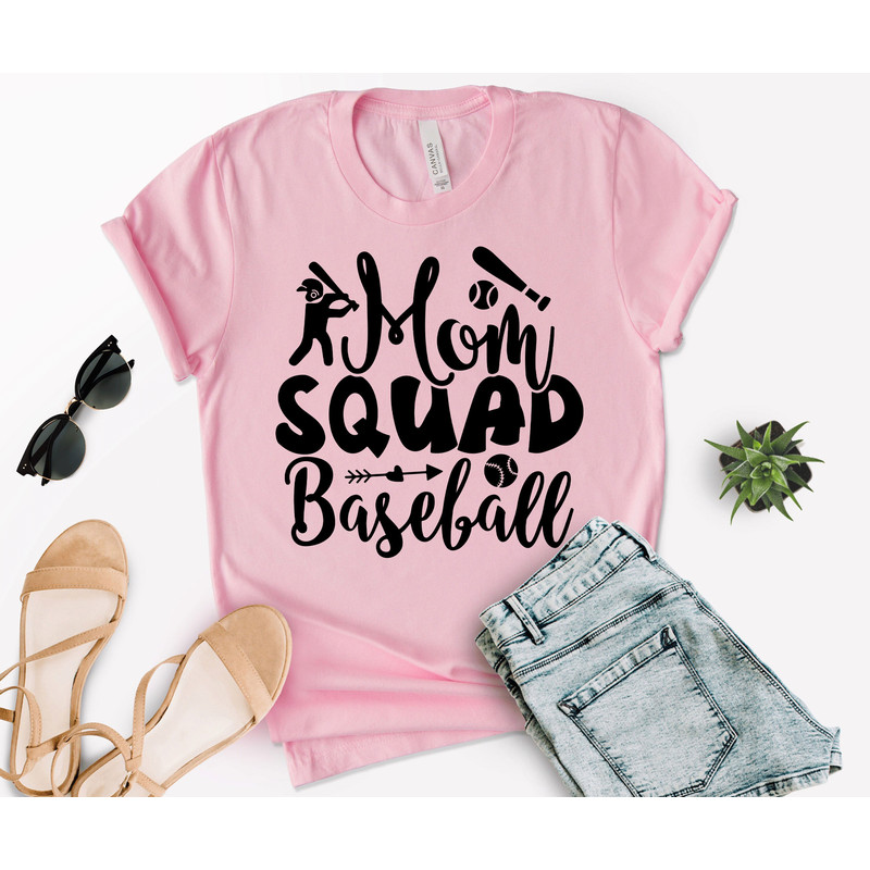 Baseball Tee, Baseball Mom Squad Gift, Baseball Mama Tee, Mom Squad Shirt, Baseball Mom Shirt, Game Day Tee, Baseball Shirt, Sports Mom Tee.jpg