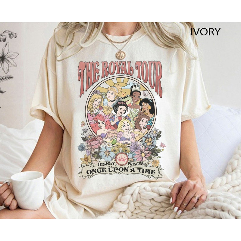 Disney Princess Shirt, Disney Girl Trip Shirt, Disney Cinderella, Jasmine, Elsa, Belle Shirt, Disneyland Trip Shirt, Comfort Colors Shirt.jpg