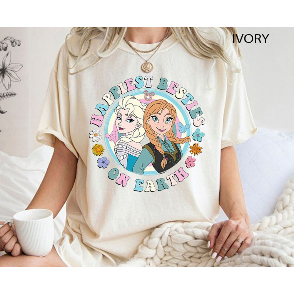 Happiest Besties On Earth Shirt, Elsa Anna Shirt, Elsa Princess Shirt, Best Friends Shirt, Disneyland Shirt, Disney Vacation Shirt.jpg