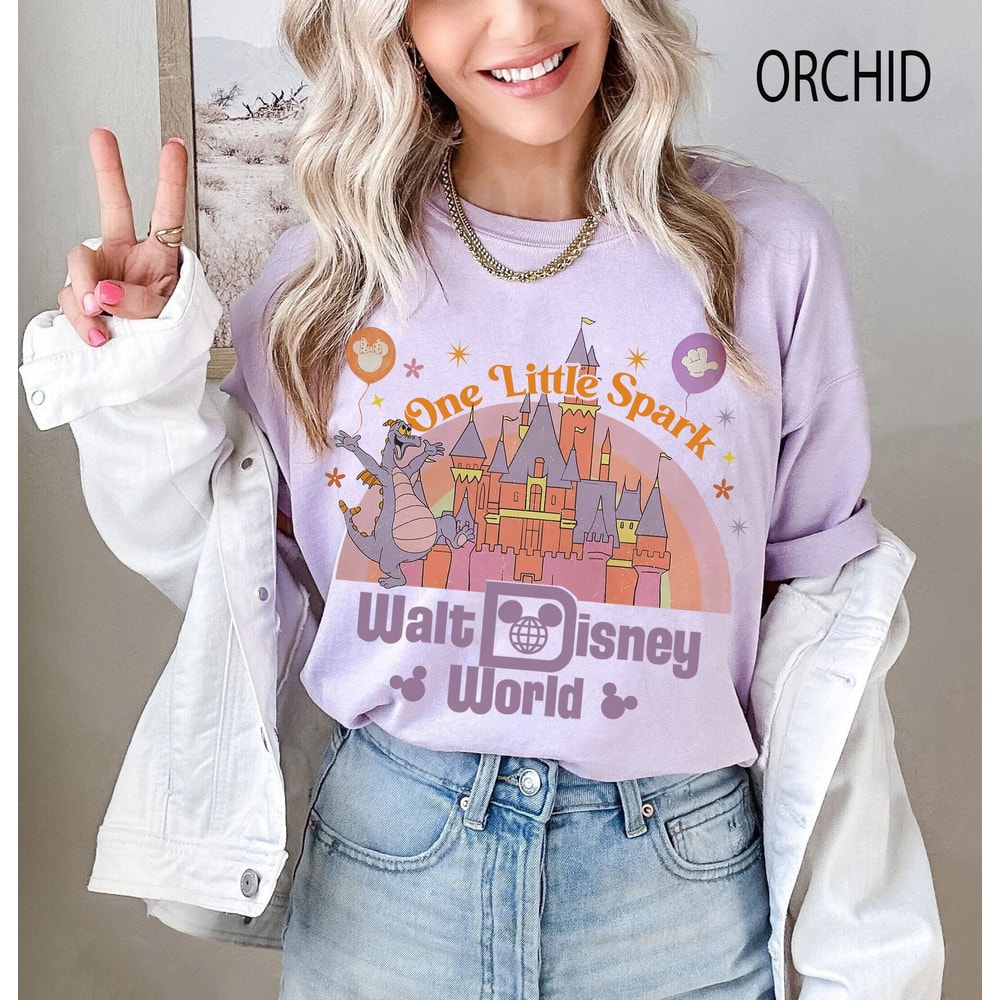 Vintage Figment Shirt, Figment est 1983 Shirt, One Little Spark Shirt, Retro Walt Mickey World Shirt, Mickey Castle Figment Shirt.jpg