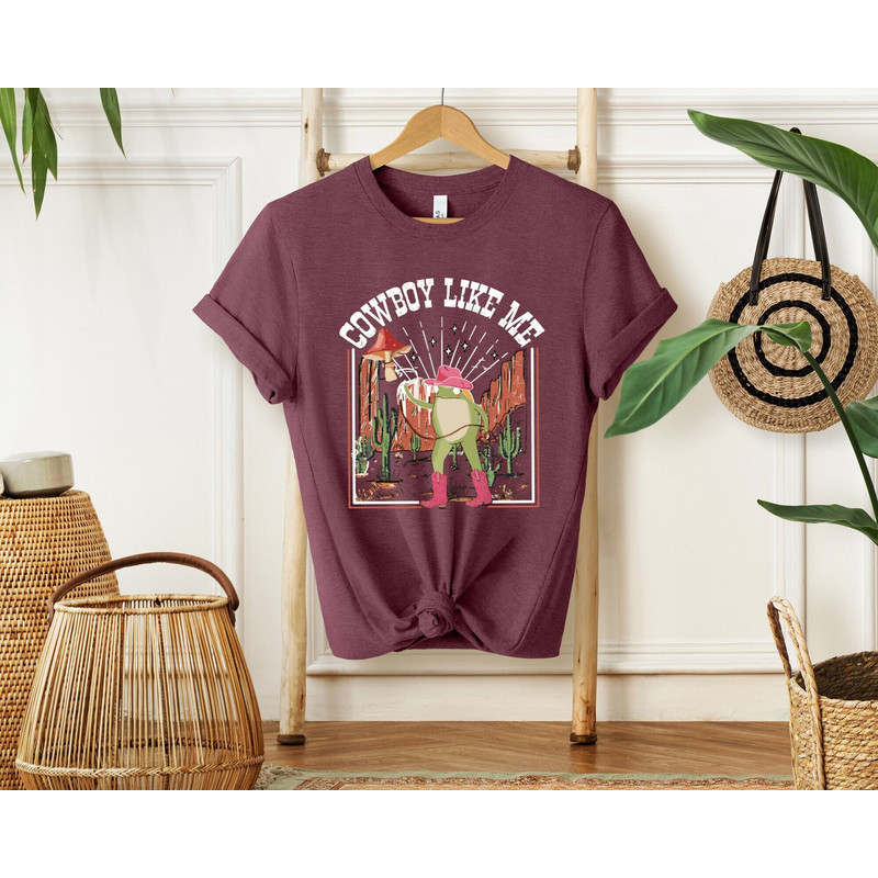 Cowboy Like Me Shirt, Cowboy Frog Meme Shirt, Cowboy Like Me Tank Top, Funny Western V-Neck Shirt, Cowboy Shirts, Western Cowgirl Shirt.jpg