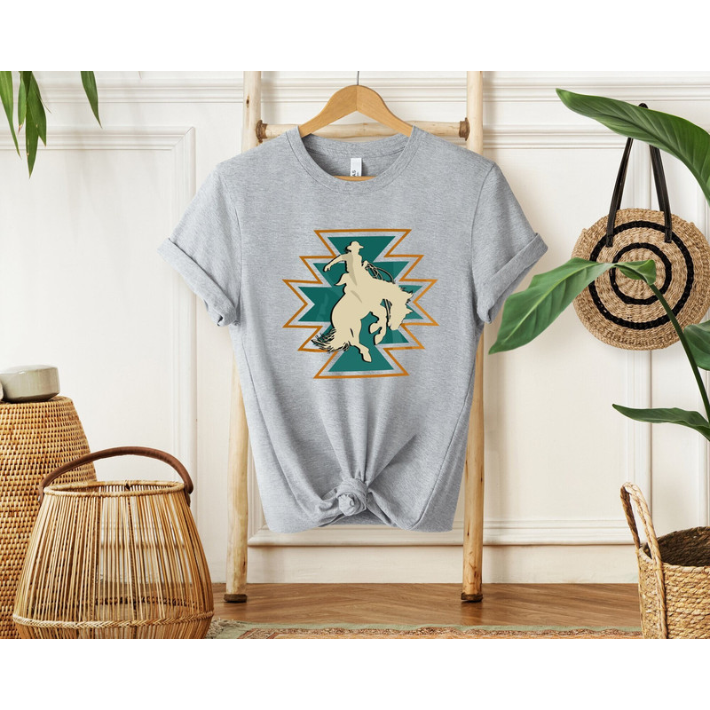 Cowboy Shirt, Retro Western Shirt, Country Shirt, Rodeo Tank Top, Cowgirl Shirt, Wild West Shirt, Country Girl V-Neck Shirt, Cowboy Gift.jpg