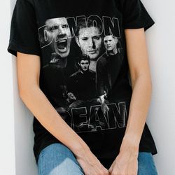 demon dean vintage retro style bootleg t-shirt dean winchest