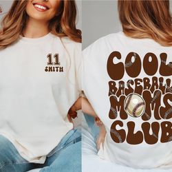 Cool Baseball Mom Shirt Custom Number And Name, Baseball Mam