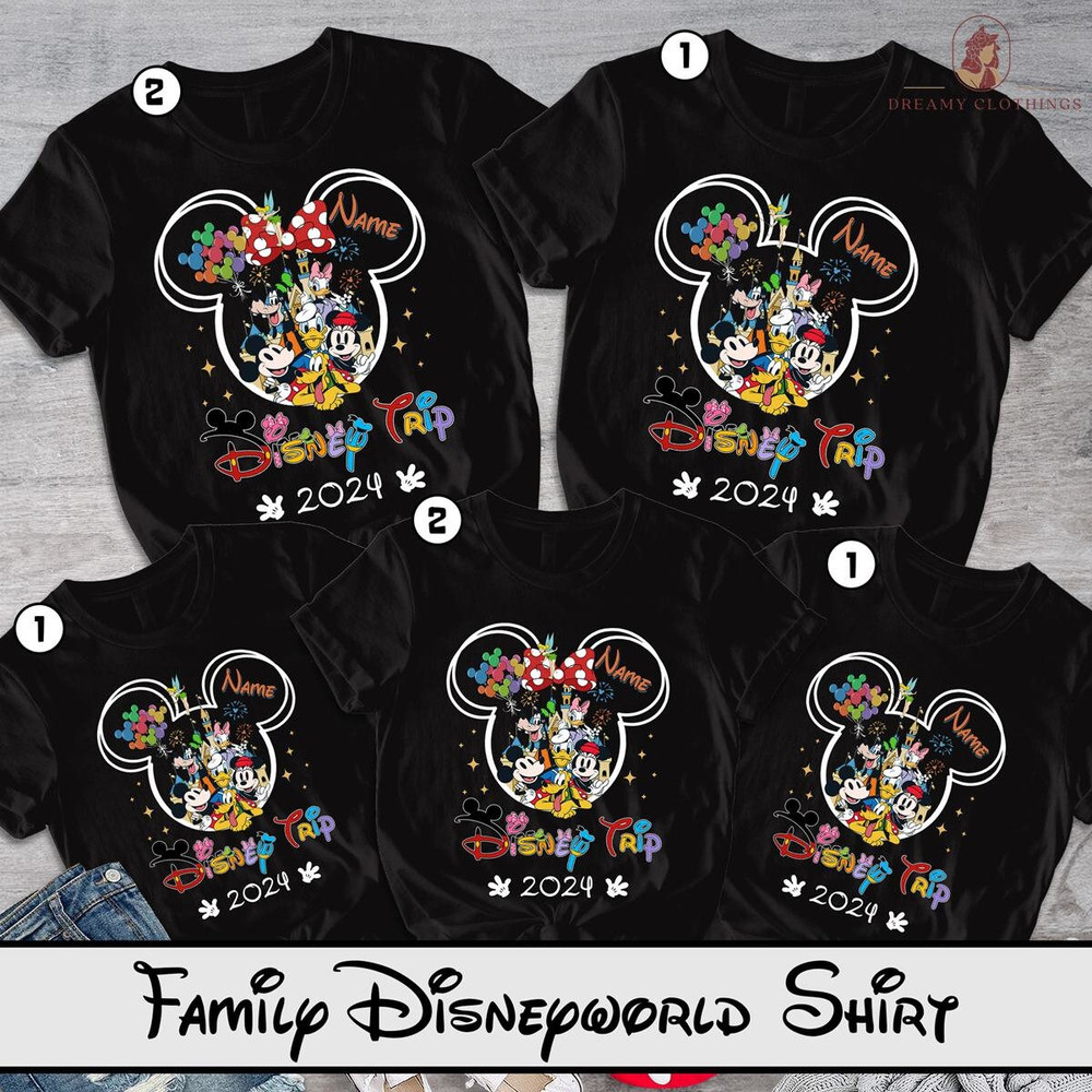 Custom Disneyland 2024 Family Vacation Shirt, Mickey Minnie Shirt, Personalized Family Vacation, Disneytrip Shirt, Mickey Vacation Shirt.jpg