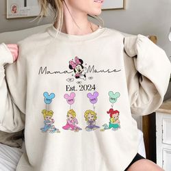 Custom Kids Name Mama Shirt, Minnie Mouse Mama Shirt, Disney