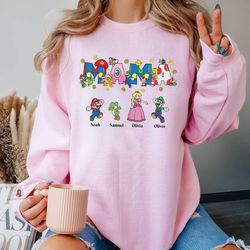 Custom Mama Bear Sweatshirt, Custom Pooh Bear Mom Sweatshirt