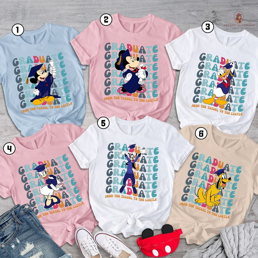 Disneyland Graduation Matching Shirt From The Tassel To The Castle Mickey and Friends Graduation Shirt Group Matching Shirt.jpg