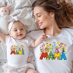 floral super mario mama and mini matching shirt mothers da