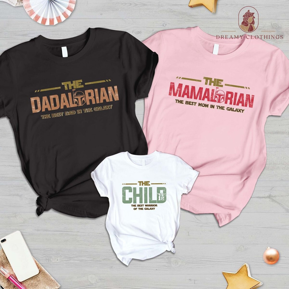 Mamalorian Dadalorian The Child Matching Shirts, Star Wars Family Mandalorian Family Shirt, Star Wars Family Matching Tee, Mothers Day Gifts.jpg