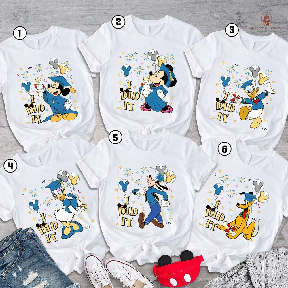 Mickey and Friends I Did It Graduate 2024 Shirt, Mickey and Friends Grad Shirt, Senior 2024, Gift for Graduation, Disneyland Graduation.jpg