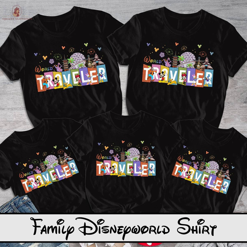 Mickey And Friends World Traveler Shirt, Disneyland Epcot Sweatshirt, Figment Epcot Shirt, Magic Kingdom Shirt, Disneyland World Traveler.jpg