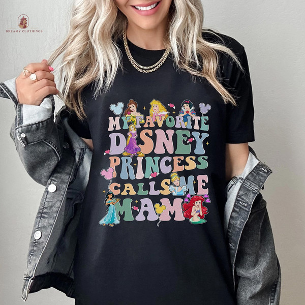 My Princess Calls Me Mama Shirt, In My Disneymom Era, Disneyland Family Shirt, Disneyland Vacation Shirt, Disneyland Princess Eras Tour Tee.jpg