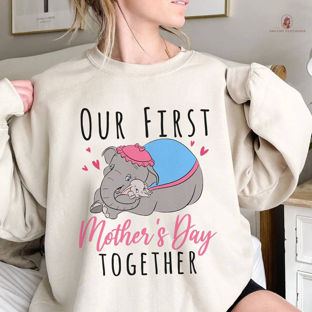 Our First Mother's Day Together Shirt  New Mom Shirt  Mrs Jumbo and Dumbo Shirt  Gift For Mom  First Mother's Day  Mothers Day Gift.jpg