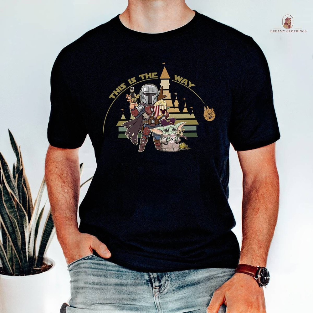 Retro The Mandalorian Grogu Shirt, This Is The Way, Mandalorian Shirt, Baby Yoda Shirt, Father's Day Shirt, Galaxy's Edge Trip Shirt.jpg