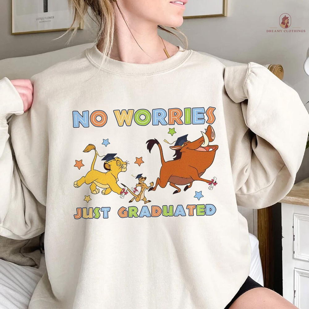 Simba Timon And Pumbaa Shirt  No Worries Just Graduated Shirt  Disneyland Lion King Graduation Shirt  Family Shirt  Gift For Senior.jpg