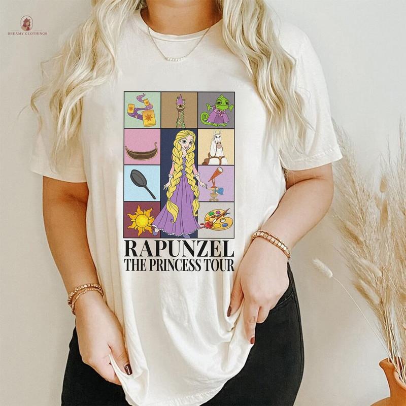 Tangled Shirt, The Princess Tour shirt, Rapunzel's T-shirt, princess shirt, kids princess shirt, rapunzel shirt, tangled, Flynn rider.jpg