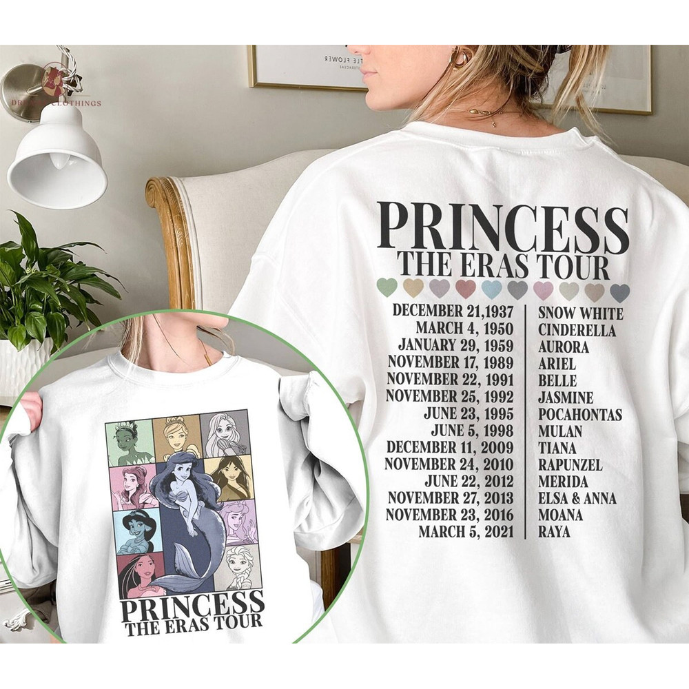 Vintage Ariel Princess The Eras Tour Shirt The Little Mermaid Movie Shirt Princess Characters Sweaters Princess The Eras Tour Shirt.jpg