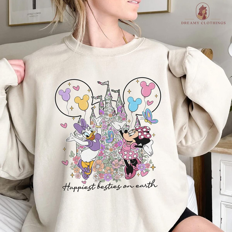 Vintage Daisy and Minnie Besties Shirt, Happiest Besties Shirt, Minnie Mouse Shirt, Daisy Duck Shirt, Magic Kingdom Shirt, Disneytrip Shirt.jpg