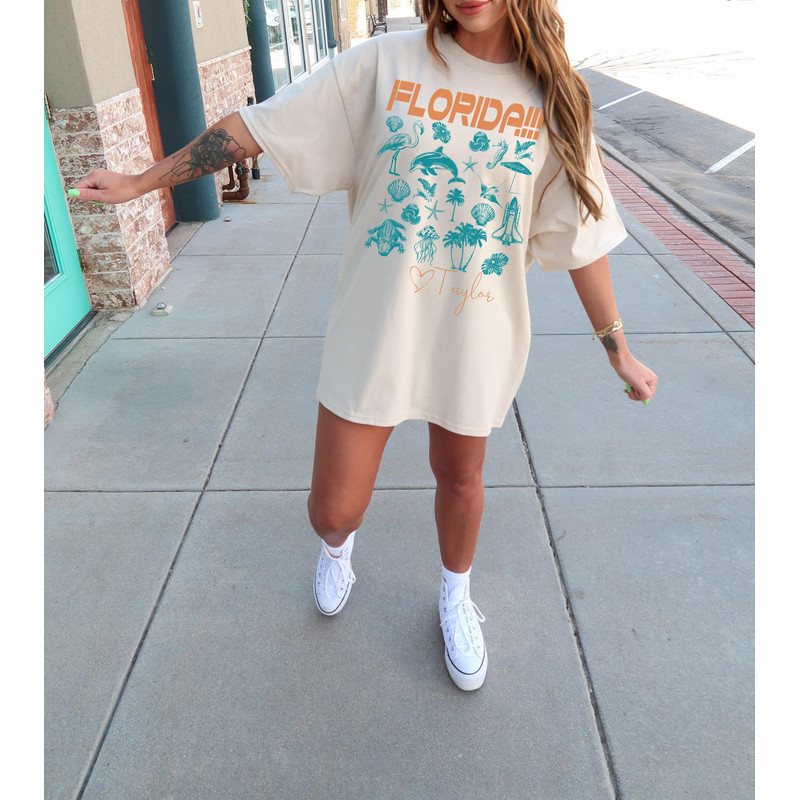 Florida!!! Taylor Tee Shirt, Colorful Aesthetic Graphic Tee, Unisex Comfort Color T-Shirt, TTPD merch, Swiftie Merch.jpg