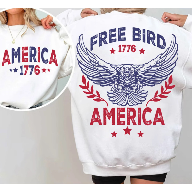 Free Bird svg, America svg png, 4th of July svg, Patriotic png for shirt, Retro America svg, America Svg, USA svg, Front pocket and back svg.png