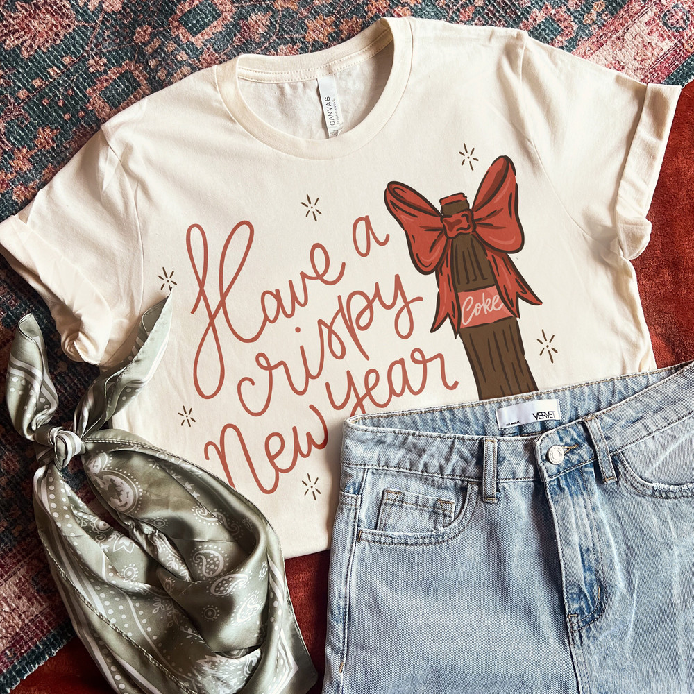 Have a Crispy New Year - Handmade Crispy Coke Aesthetic Sweatshirt  Crispy Sprite Diet Coke Girl  McDonald's Coca Cola Crewneck.jpg