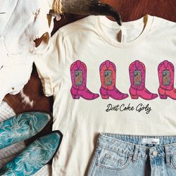 western diet coke girly shirt, handmade shirt, crispy coke girl soda girl cowgirl boot shirt