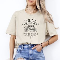 colins bridgerton carriage rides t-shirt, lady whistledown t-shirt, romance novels t-shirt, penelope colin bridgerton
