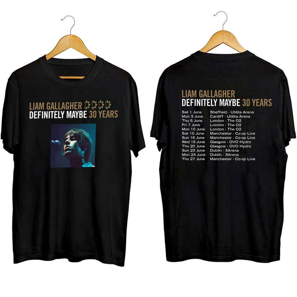 Liam Gallagher Definitely Maybe 30th Anniversary 2024 Tour Shirt, Liam Gallagher 2024 Concert Tee, Liam Gallagher Fan Gift.jpg